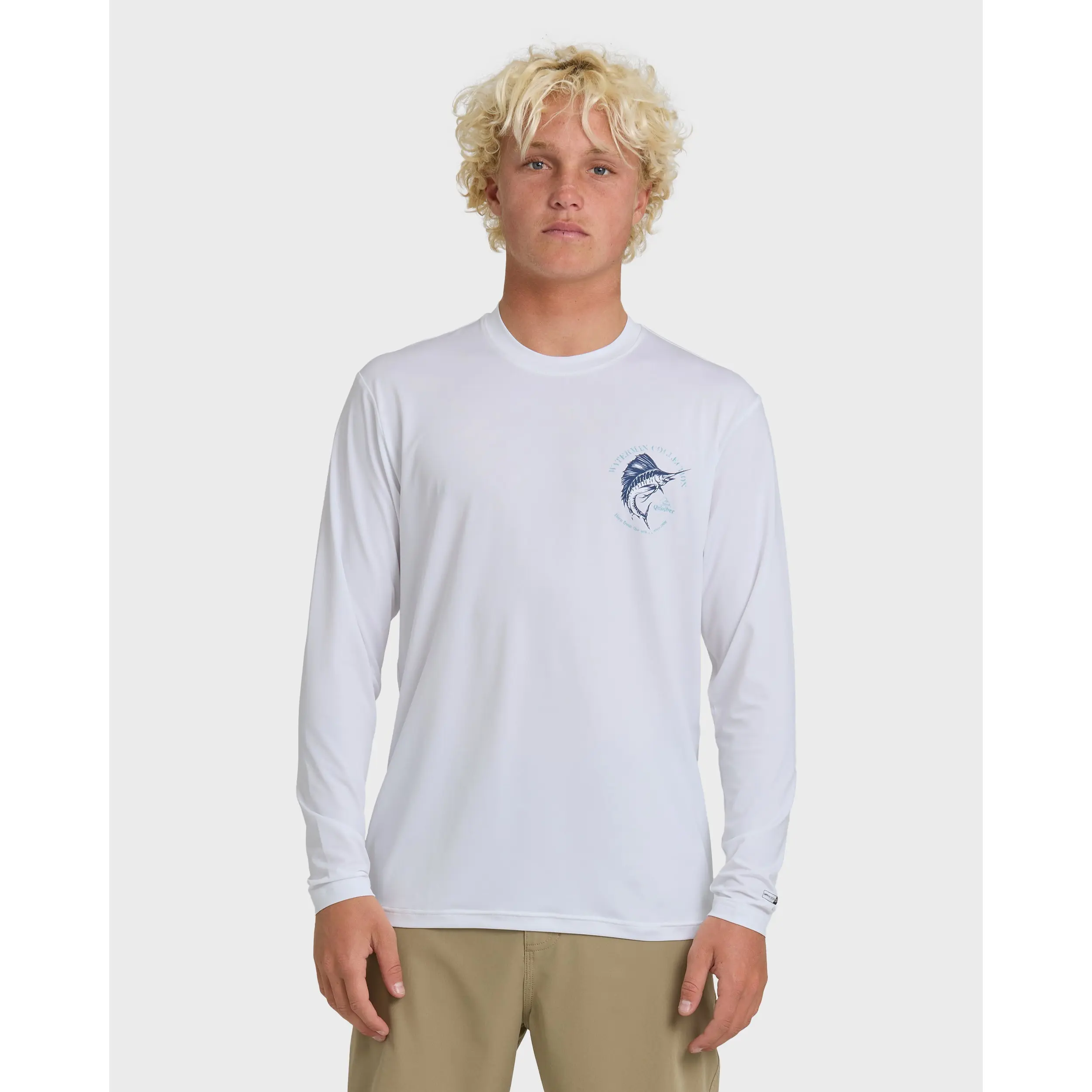 Quiksilver | Waterman Cool Breeze UPF 50 Long Sleeve Surf Shirt | Men's Stretch Fit Quick-Dry | Surf & Swim & Sun Protection