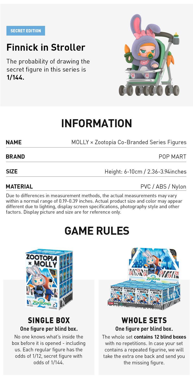 POP MART MOLLY × Zootopia Co-branded Series Figure