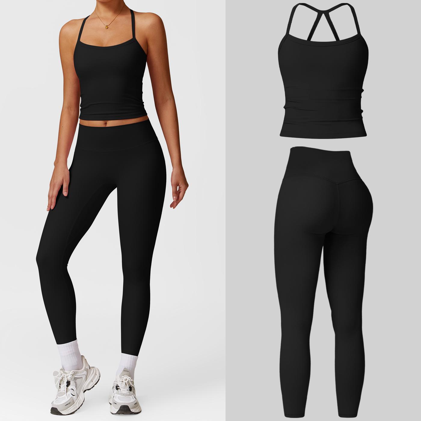 MFVIM 2-Piece Impact  Set for  Women's Long/Short Sleeve T-Shirt Tank Top +  Impact Shorts with Butt Lift, Seamless  Biker Shorts, Going Out  Set,  Clothing, Skinny Sports Apparel, Compression Activewear  Wear  Clothin gym fitness workout Yoga Bottoms Spr