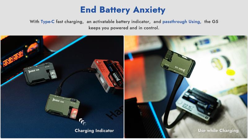 【ToolLite】WUBEN G5 Keychain Flashlight – Ultra Compact, 52g, USB-C Rechargeable, For Hiking, DIY, Emergency Use