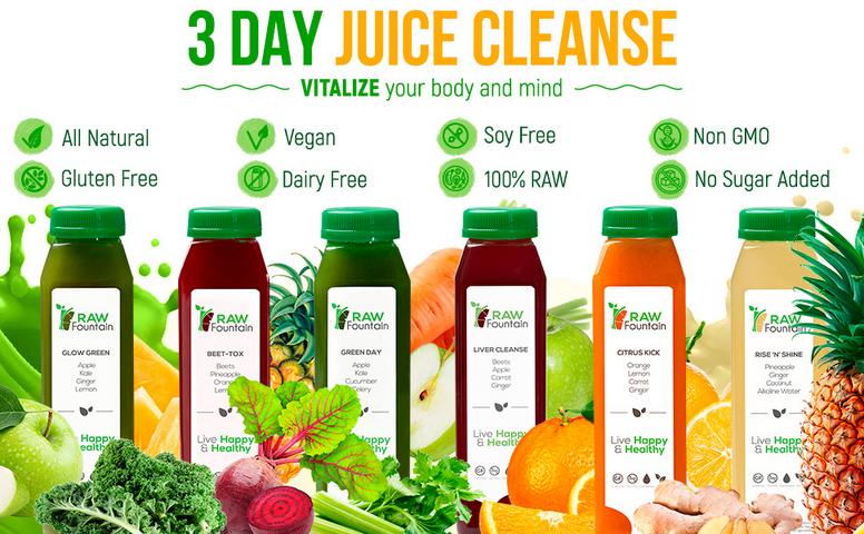 5 Day Juice Cleanse Detox by RAW Fountain, 30x 12oz Bottles of RAW Cold Pressed Juices, All Natural, No Gluten, No Wheat, No Artificial Flavors 5 Day Juice Cleanse Detox by RAW Fountain, 30x 12oz Bottles of RAW Cold Pressed Juices, All Natural, No Gluten, No Wheat, No Artificial Flavors