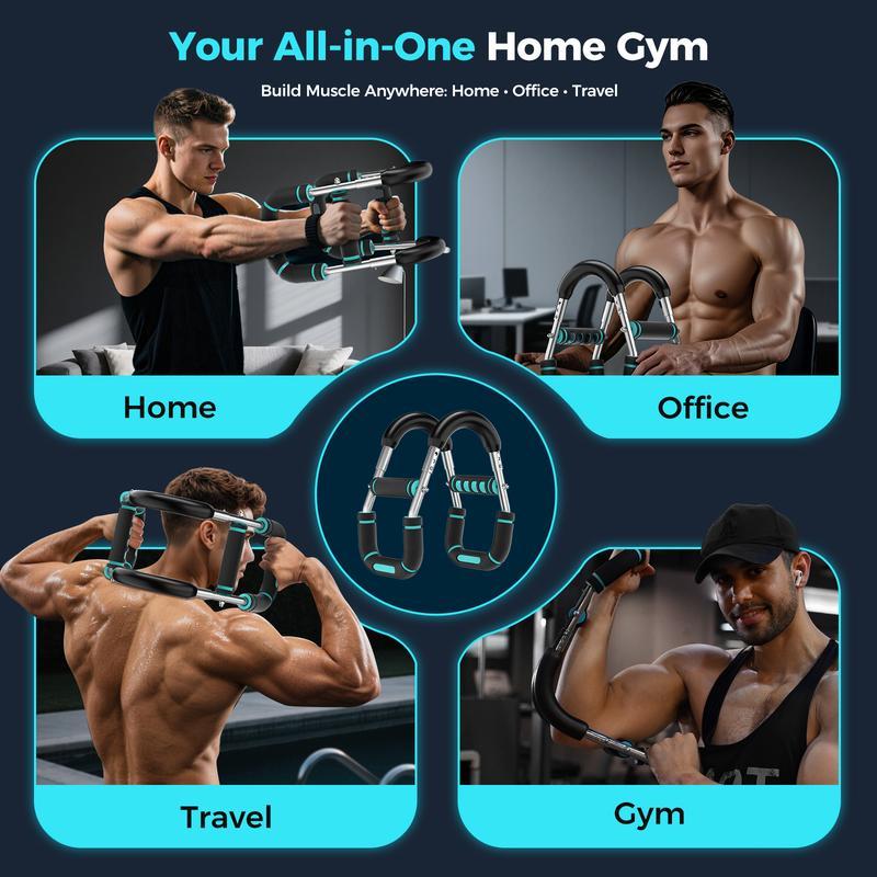 Adjustable Power Twister Bar Arm Trainer, Chest & Arm Strength Training Equipment for Men, Portable Upper Body Workout Tool for Home Gym Fitness