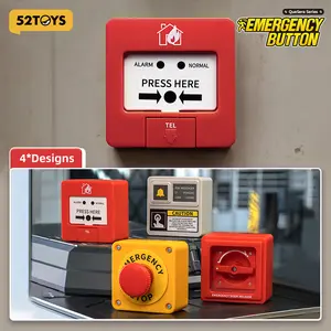 52TOYS QUESERA Emergency Button Kawaii Creative Gift Room Decor Desktop Decoration Gift for  Birthday Party Collectible Figurine Decorative Sculptures