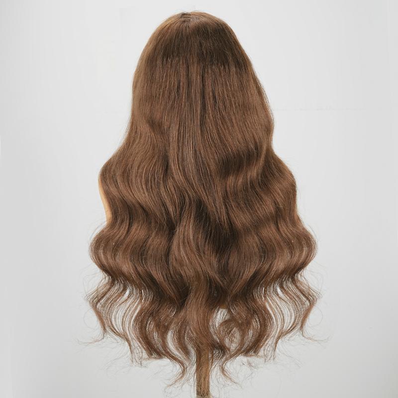 [New In]Mamushow Straight Wigs with Bangs Human Hair 2x4 Lace Wig with Drawstring 180% Density Middle Part for Black Women Glueless Machine Made Wigs