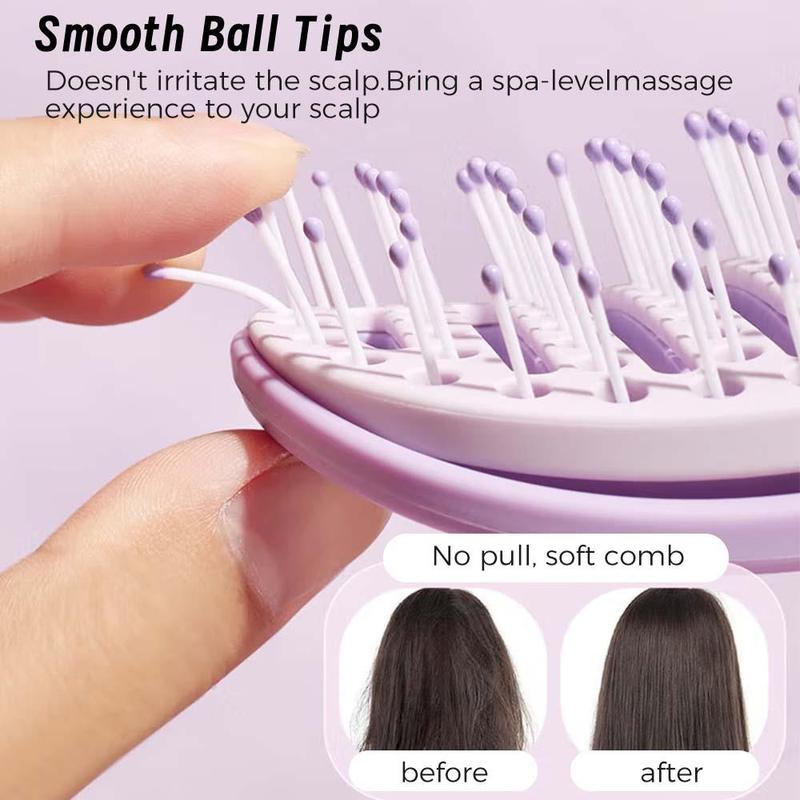 Vital5 Detangling Self Cleaning Brush, Smoothing, Volume, Detangle, Hair Tool, Hair Brush, volumizing, scalp massage, hair smoother, curling brush, quick blow dry, thick curly hair, anti breakage, no split ends, vent design