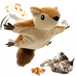 Interactive Cat Toys for Indoor Cats, Rechargeable Motion Activated Cat Toy, Automatic Flapping and Chirping Cat Toy, Beating Wings Hanging Cat Toy