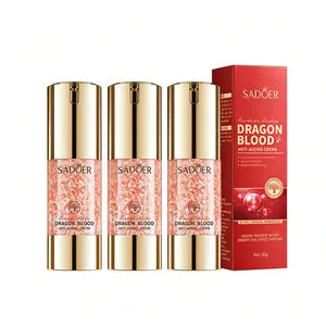 3Pcs Dragon Blood & Ganoderma Lucidum Firming Cream Hydrating Concealing Imperfections Diminishing Fine Lines Lifting Firming Day And Night Moisturizer
