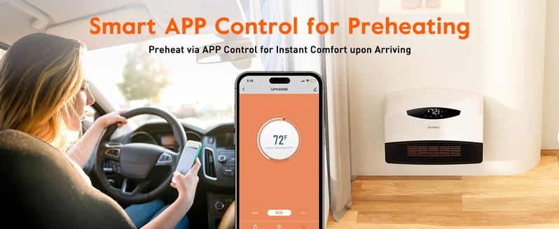 GiveBest Electric Wall Heater with WiFi and Remote Control, Floor or Wall Mounted Heater, Large Room Coverage, 3 Heating Modes, 1500W Fast Heating Space with Thermostat for Indoor Room Use GiveBest Electric Wall Heater with WiFi and Remote Control, Floor or Wall Mounted Heater, Large Room Coverage, 3 Heating Modes, 1500W Fast Heating Space with Thermostat for Indoor Room Use