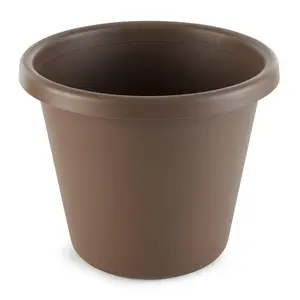 The HC Companies 14 Inch Indoor or Outdoor Classic Flower Pot Planter, Chocolate