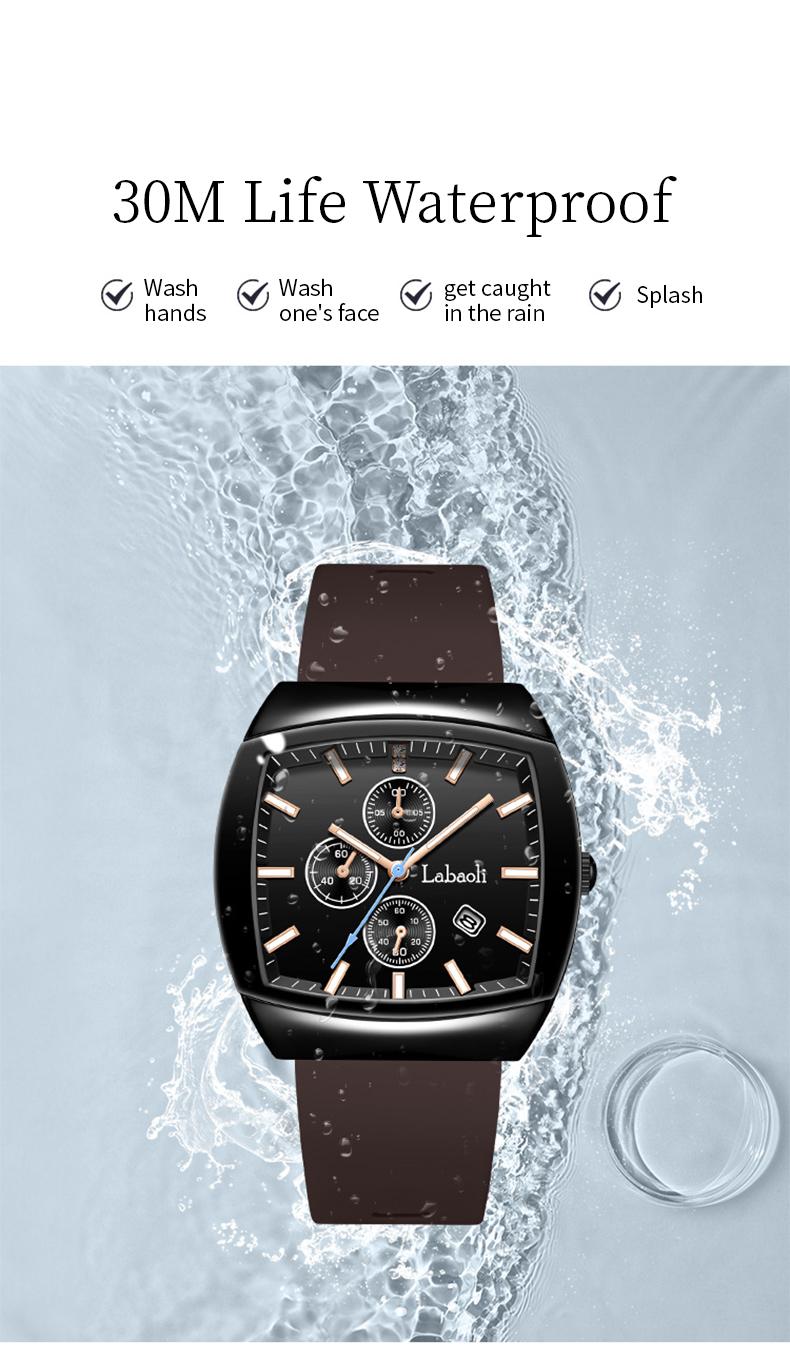 Fashionable watch TikTokShopStockUp unisex tonneau-shaped watch – a perfect combination of sport and style, featuring analog-digital dual display, multifunction design, waterproof and luminous features, and a date display.