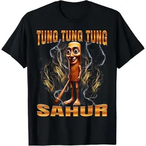 Trending Italian Brainrot Tung Tung Tung Sahu T Shirt Unisex Size S To 5XL Vintage Birthday Gift