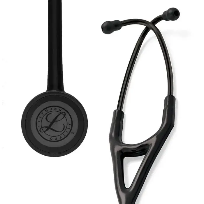 Master Cardo Stethoscope, Stainless Steel Smoke-Finish Chestpiece, 27" Black Tube, Professional Diagnostic Stethoscope