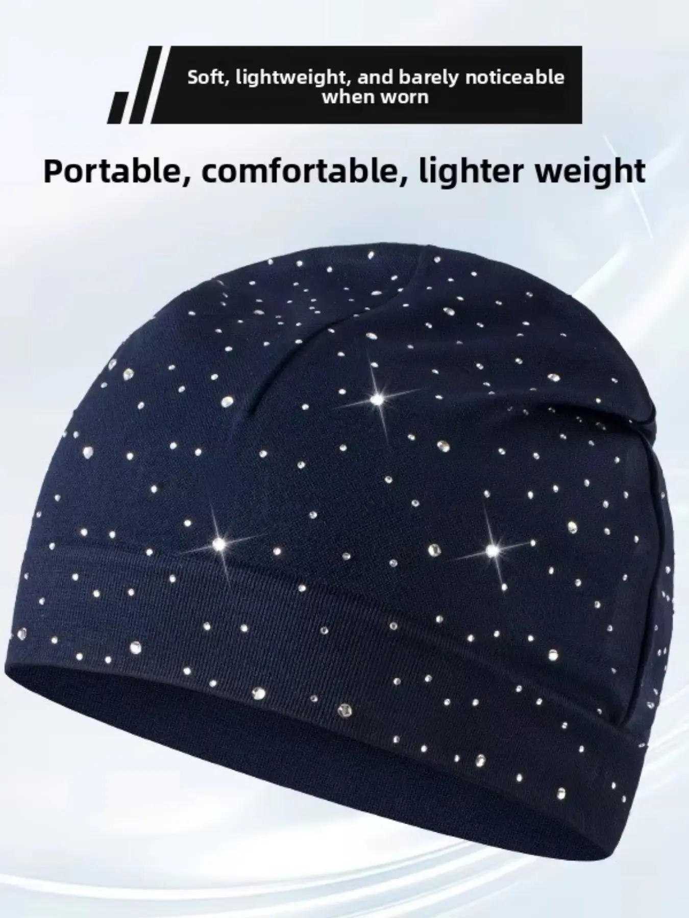 Unisex New All-Season Skull Cap with Full Rhinestones, Breathable Beanies, Casual Fashion Skiing Cycling Running Hat, Comfortable and Stylish Accessory