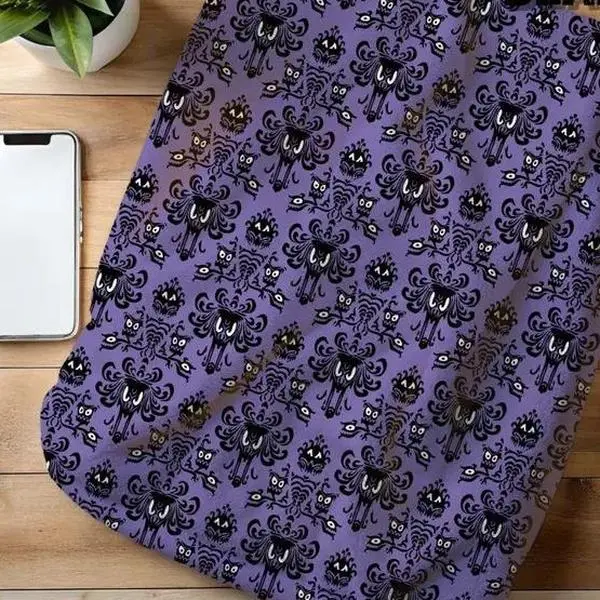 Haunted Mansion Inspired Blanket – Spooky Ghost Throw for Halloween & Cozy Nights Blanket  Gift Idea Home Party Holiday Decor Christmas and Halloween and Birthday