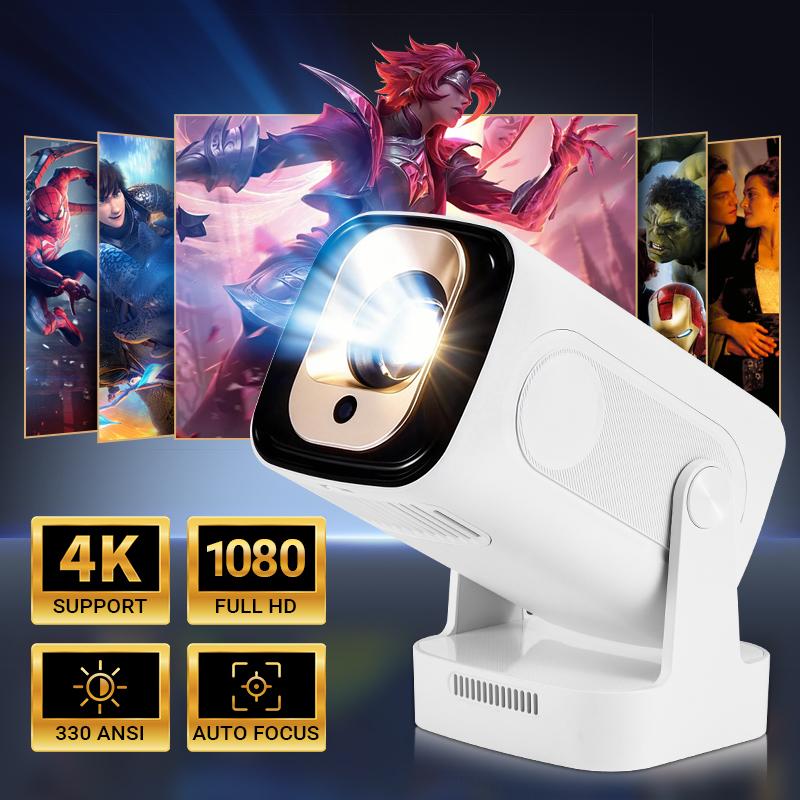 HY260 Pro 1080P Projector 4K Support Auto Focus Quiet Cooling Android 11 Google Voice Control for Home Theater Entertainment Audio