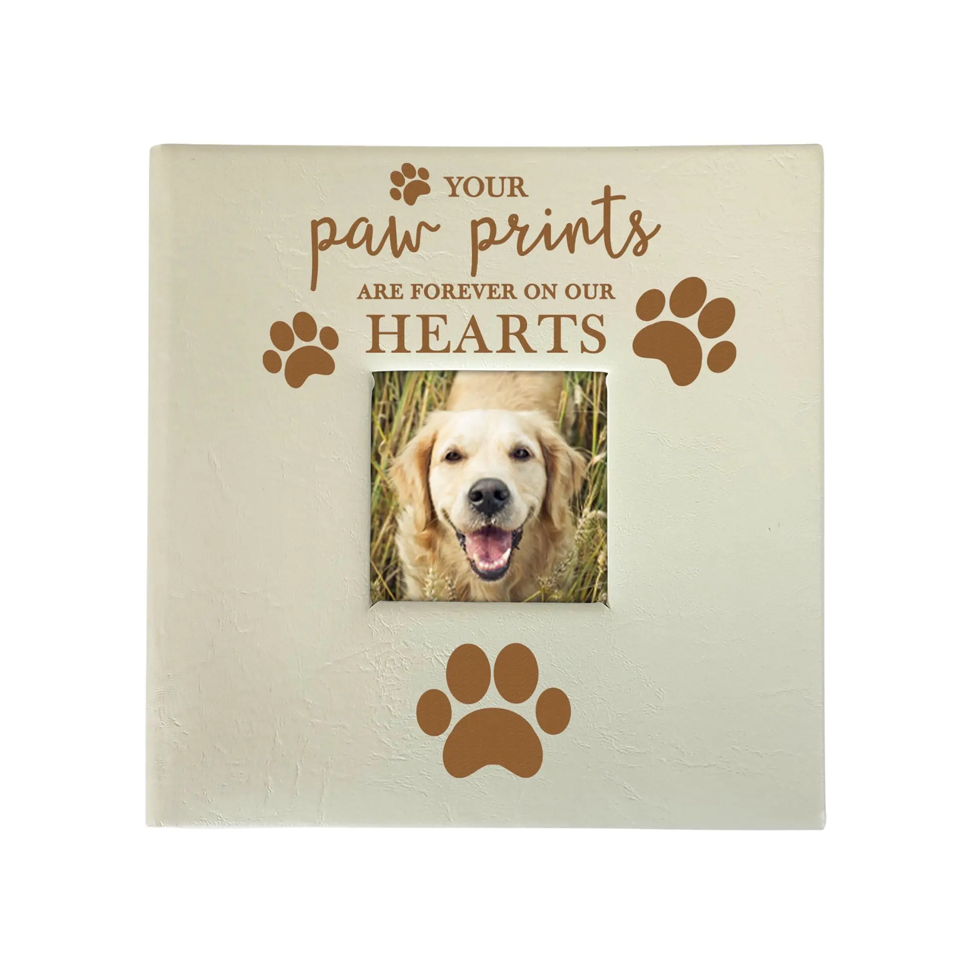 Paw Prints Pet Memorial Album â€“ Personalized 200-Photo Keepsake for Dogs & Cats