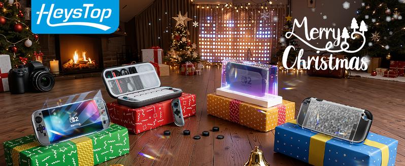 Switch 2 Dust Cover with 12 LED Colors Light Base Compatible with Nintendo Switch 2, Switch 2 Accessories with Tempered Glass Screen and Protect Case for Nintendo Switch 2