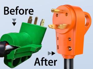 Nilight 30 Amp RV Replacement Plug 125 Volt Heavy Duty Male with Handle ETL Listed NEMA TT-30P for Camper Caravan Motorhome Van Trailer