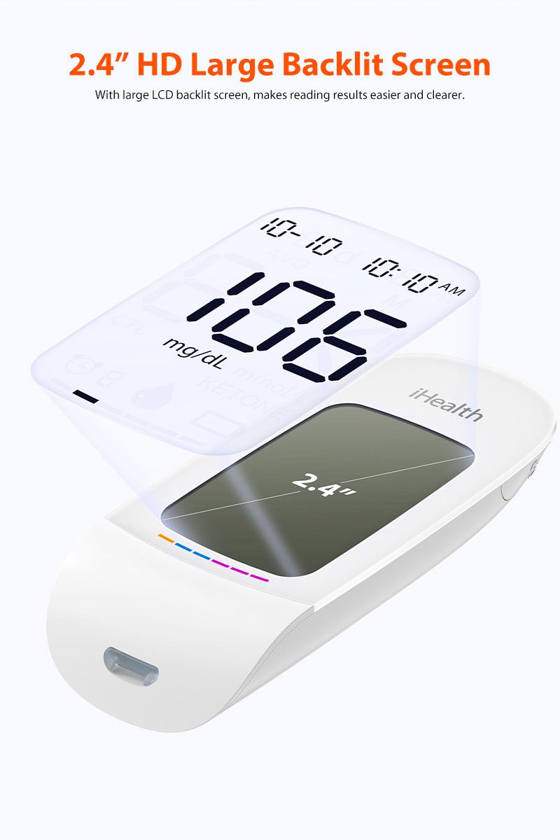 iHealth Acacia Blood Glucose Monitor Kit with 100 Glucometer Strips, 100 Lancets, 1 Blood Sugar Monitor, 1 Lancing Device & Travel Bag for Diabetes Testing iHealth Acacia Blood Glucose Monitor Kit with 100 Glucometer Strips, 100 Lancets, 1 Blood Sugar Monitor, 1 Lancing Device & Travel Bag for Diabetes Testing