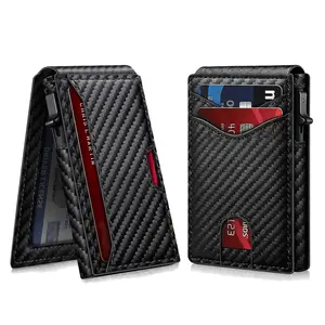 2026 New Men's Smart Wallet - Slim Bifold Leather Card Holder with RFID Blocking & Front Pocket Design, Ideal Gift for Men