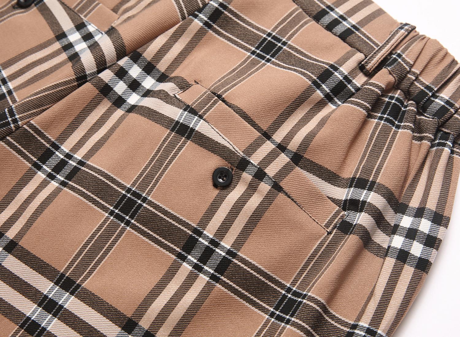 JUNBAOSS Men's 1-3 Pack Slim Fit Stretch Dress Pants Plaid Skinny Pants for Men, Straight Leg Fashion Comfort Flex Waist Pants, Mens Casual Business Golf Dress Chinos Pants SpringStatements