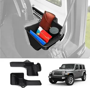 Canvcle Trunk Storage Organizer for 2018-2023 Jeep Wrangler JL JLU 2/4 Door Accessories Rear Cargo Side Storage Box Left & Right Side 2PCS