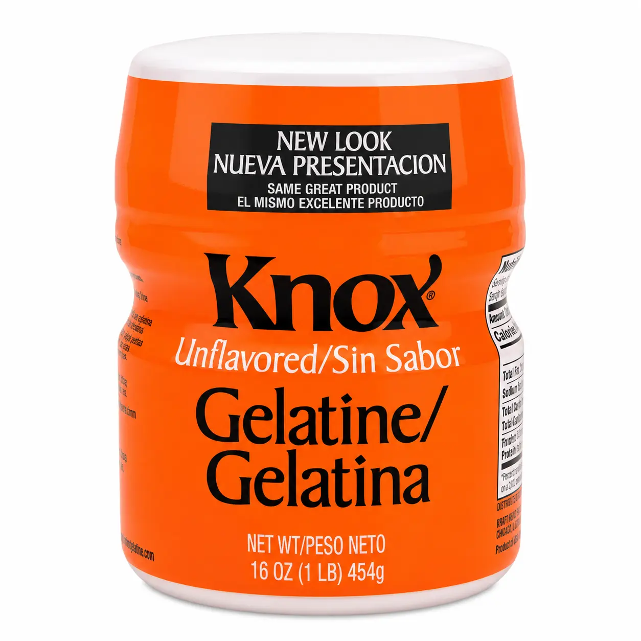 Knox Unflavored Gelatin 1 lb Dessert Snack Jelly for Versatile Cooking & Dessert Uses Sin Sabor Gelatina 454g Baking Powder Homemade Jello Mix Jello Cups