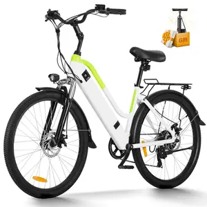 Electric Bike Pro, 350W Electric Bicyles For Adult, Portable Hidden Fast-Charge Battery Ebike, 26 Inch Commuter Ebike Electric Mountain Bike Low Step Ebike, 7 Speed 20MPH