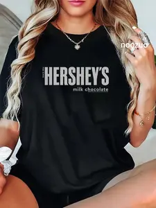 100% Cotton Hershey's Milk Chocolate Vintage Classic Candy Logo T-Shirt