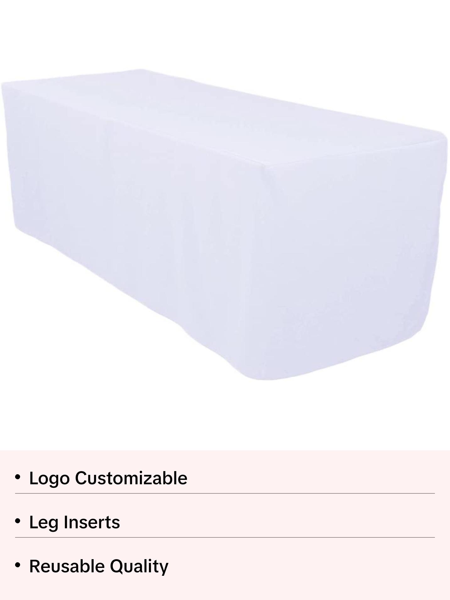 Custom 6' Rectangular Polyester Tablecloth