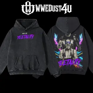 WWEDust4U Retro Vintage Limited Edition Jey Uso x Rhea Ripley This Is My Yeetality Hoodie 100% Cotton Blend Pre-washed for Softness Classic Menswear
