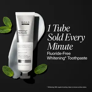 Boka Fluoride Free Toothpaste, Nano Hydroxyapatite Toothpaste, Appropriate for Sensitive Teeth, for Adult, Kids Oral Care - Whitening* Refresh Mint, 4 Fl Oz 1Pk US Manufactured