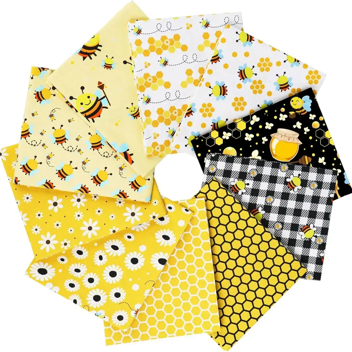 Newbrothread&Craftido -25 Options-100% Cotton Quilting Fabric Bundles 10pcs Fat Quarters 18”x21”-Medium Weight 5.2 oz- for Quilting, Sewing Project, Patchwork Home Textile, All Seasons, Cotton Material, TikTokShopDealsforYouDays, TikTokShopBackToSchool, A