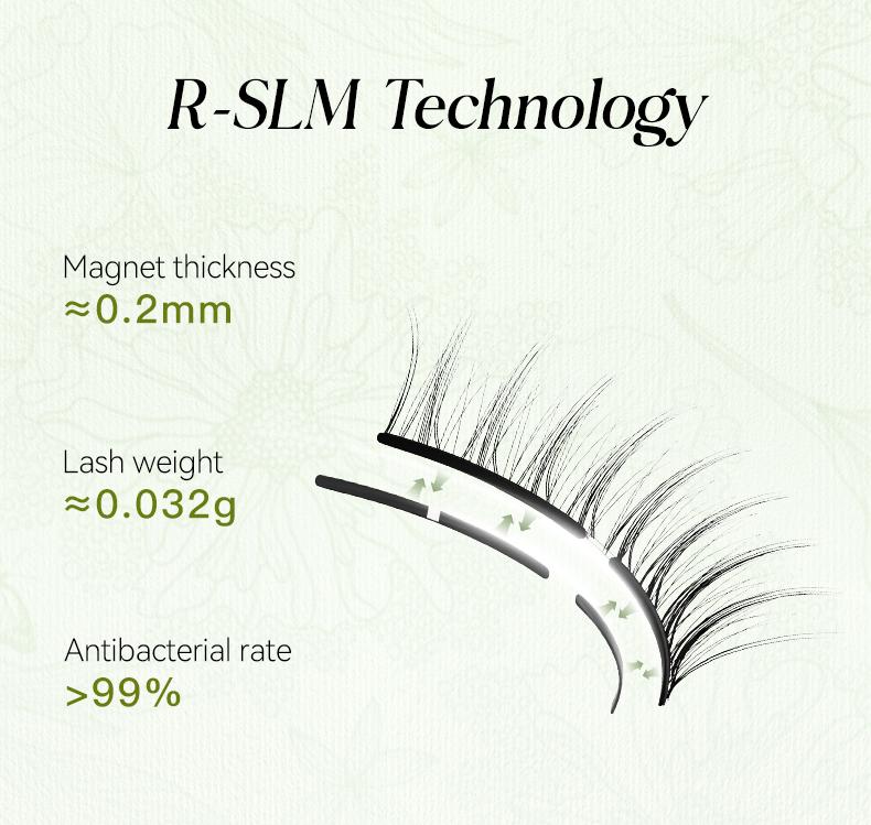 WOSADO Botanic Collection Extended- Band Soft Magnetic Eyelashes All-in-One Box Waterproof Reusable Glue-Free Eyeliner-Free Makeup Cosmetic