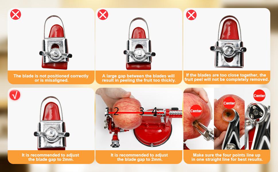 Apple Peeler Corer Slicer with Suction Base – Hand Crank Spiral Cutter Apple Peeler Corer Slicer with Suction Base – Hand Crank Spiral Cutter