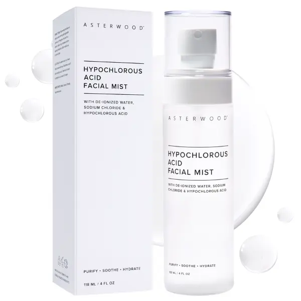 Hypochlorous Acid Facial Mist - Targets Acne, Redness, Irritation - Antibacterial, Antimicrobial - After Gym/Post-Workout Facial Mist - 4 Fl Oz