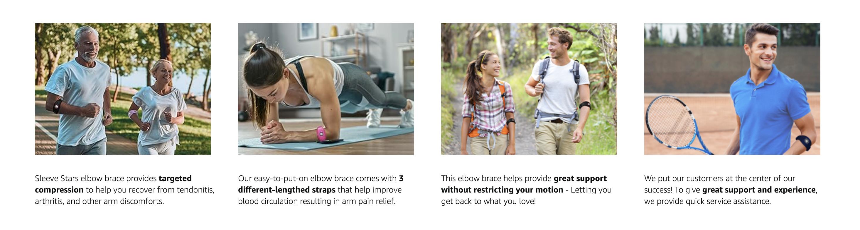 Elbow Brace for Pain Relief | Adjustable Support for Tennis Elbow, Golf Elbow & Daily StrainElbow Brace for Pain Relief | Adjustable Support for Tennis Elbow, Golf Elbow & Daily Strain