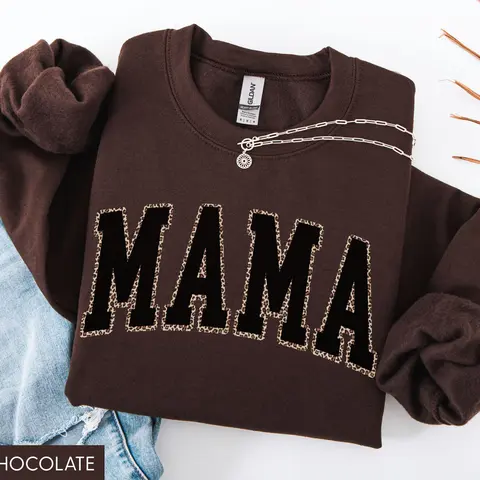 Leopard Mama Sweatshirt, Mama Sweater, Trendy Mom Shirt, Cute Mom Sweatshirt, Mothers Day Gift, Mom Crewneck, New Mom Gift