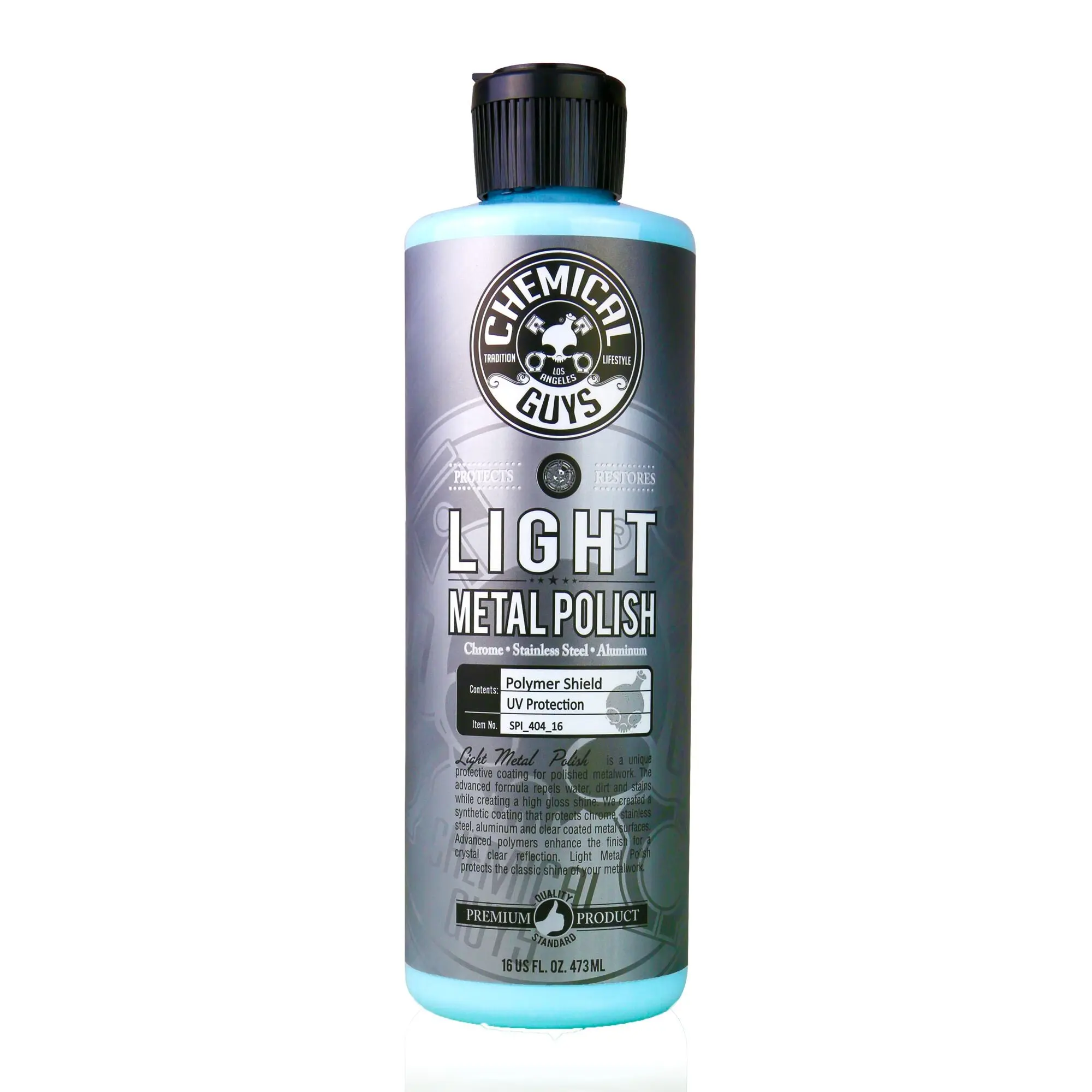 Chemical Guys Light Metal Polish - Car Detailing Product, Chrome Polishing Solution, Fast Shine Formula, Safe for Aluminum, Chrome, Stainless Steel, Restores Shine, Removes Oxidation, Easy Hand or Machine Application for Cars, Boats, Chrome Polishing Poli