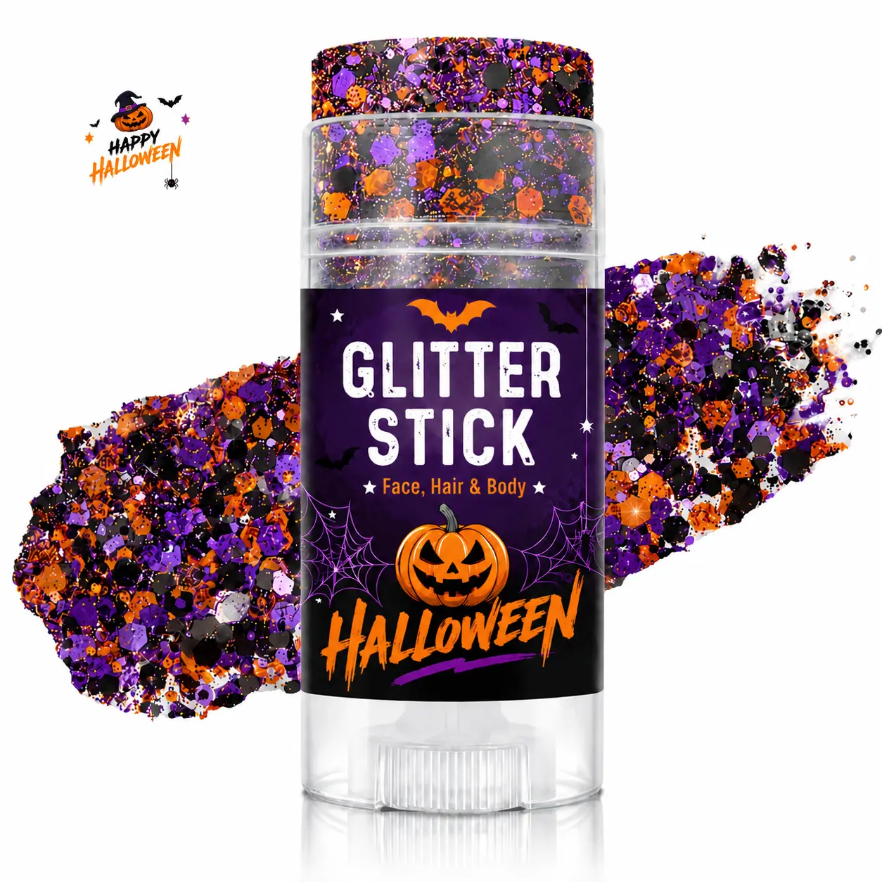 Halloween Glitter Stick for Face, Hair & Body - Sparkle Makeup Stick for Costume Party, Festival & Halloween Makeup Looks