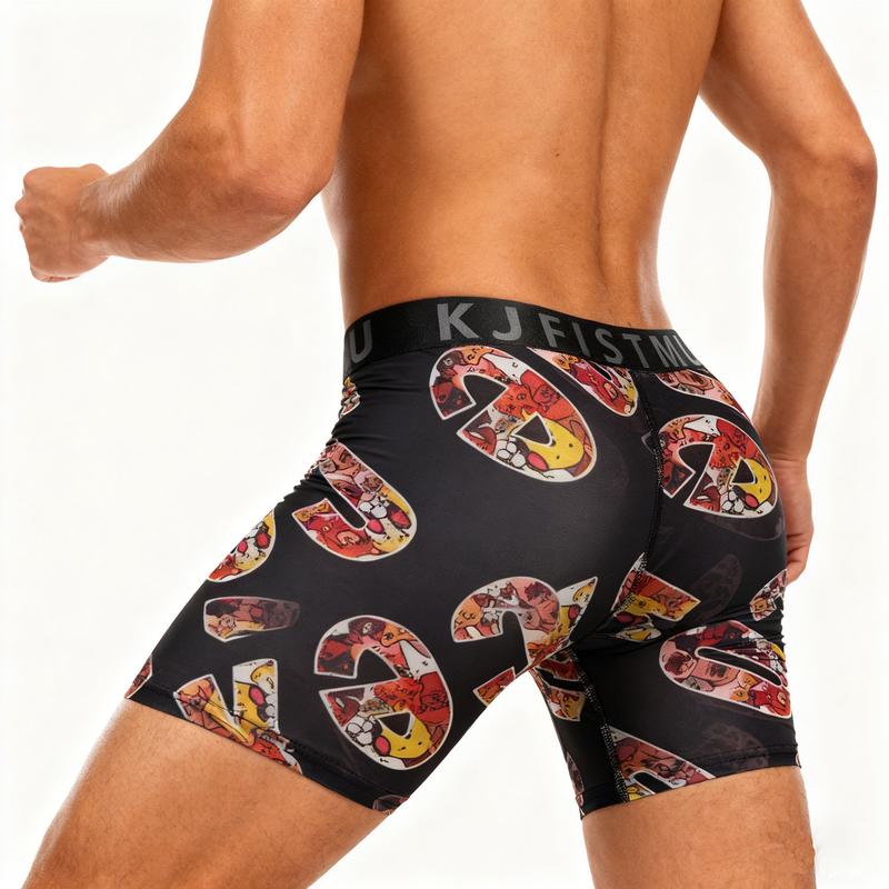 KJFISTMU Menswear 5-Pack Boxer Briefs Set Cool Breathable Moisture-Wicking Anti-Chafing Viscose Bamboo Fiber Ultra-Soft Elastic Year-Round Sports Casual Socks Gym