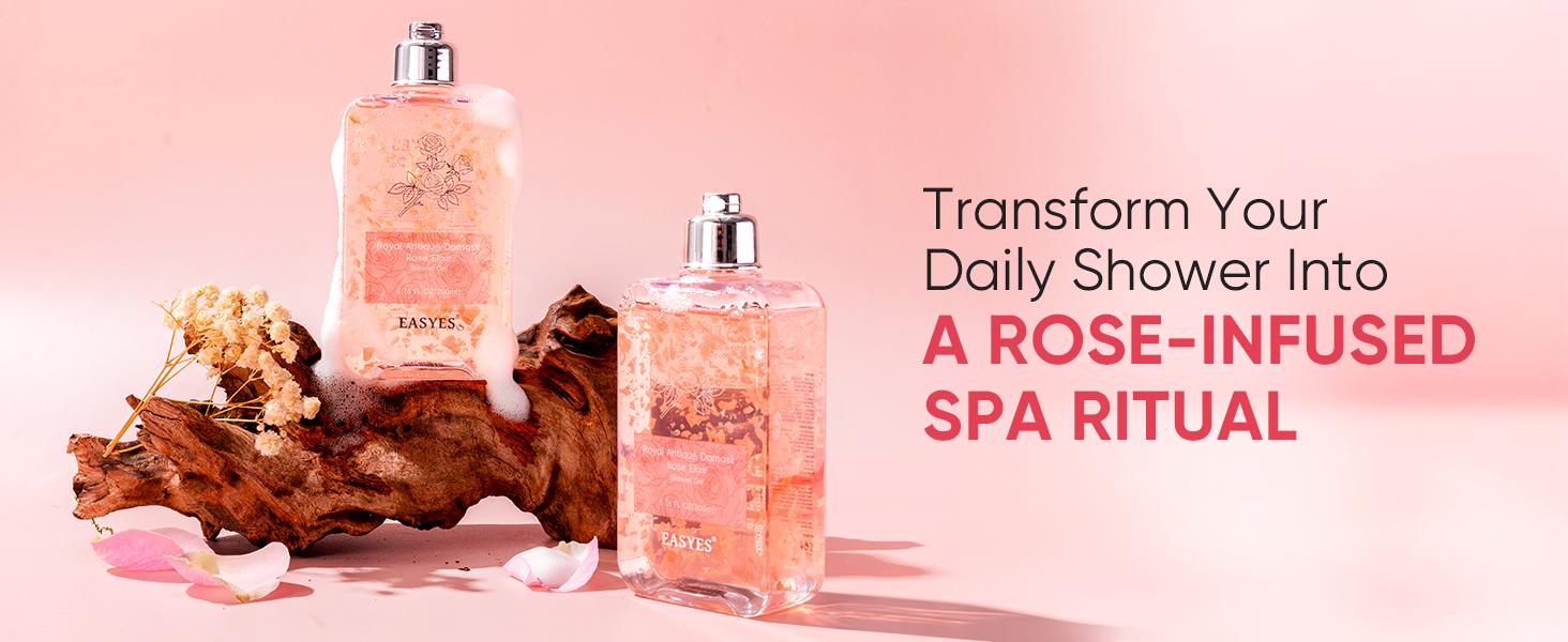 【SW-1】Easyes Rose Essence Native Body Wash - Red rose fragrance 3X repair Deep Moisture Soft Skin for Dry & Sensitive Skin Instant relief of dryness and itching vegan no animal testing The best choice for gifts TikTokShopBlackFriday
