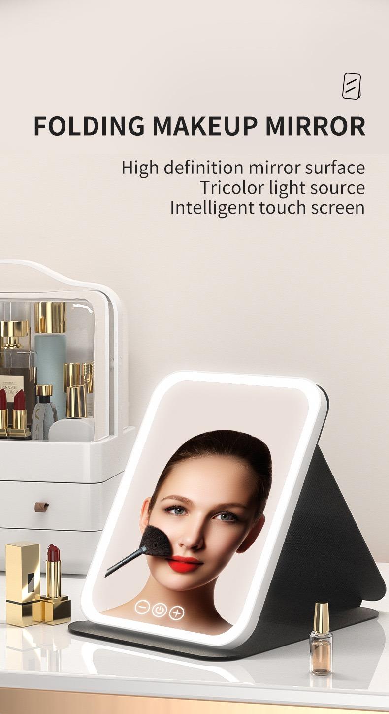 Portable LED Light Makeup Mirror,  Touch