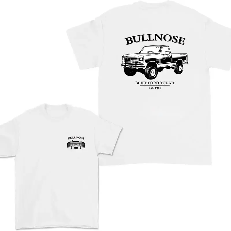 Vintage Vibe 2 Sides Bullnose Ford F250 1980 Men's Cotton Tee Old School Ford Tee Gift for Him Truck Shirt Classic Ford Truck Casual Menswear fit t-shirt