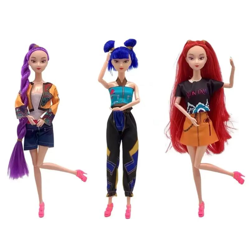K-Pop Demon Hunter Dolls | Rumi, Mira & Zoey Figures | Colorful Lights Birthday Gift for Girls console game