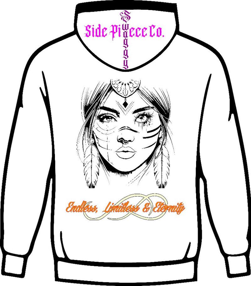 Side Piece Co. & Lady M -CaLaB- "E.L.E" Hoodie Limited Edition (Thick,Warm and Comfortable) Men's Hoodie Sweater soft Cotton Black Menswear