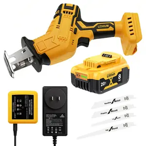 Reciprocating Saw for DeWalt 20V Battery, 3 Variable Speed, Brushless Tool-Free Blade Change, 4 Saw Blades for Metal Wood PVC Cutting