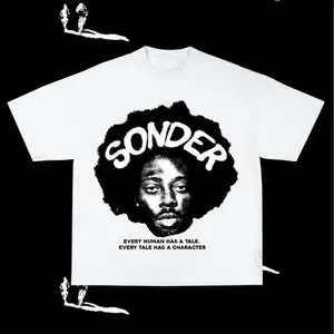 FEEGO Brent Faiyaz Boxy Fitted Wasteland Unisex Crewneck Letter Print Short Sleeve T-Shirt Women's Tee Gift for Women and Men Cotton Fabric