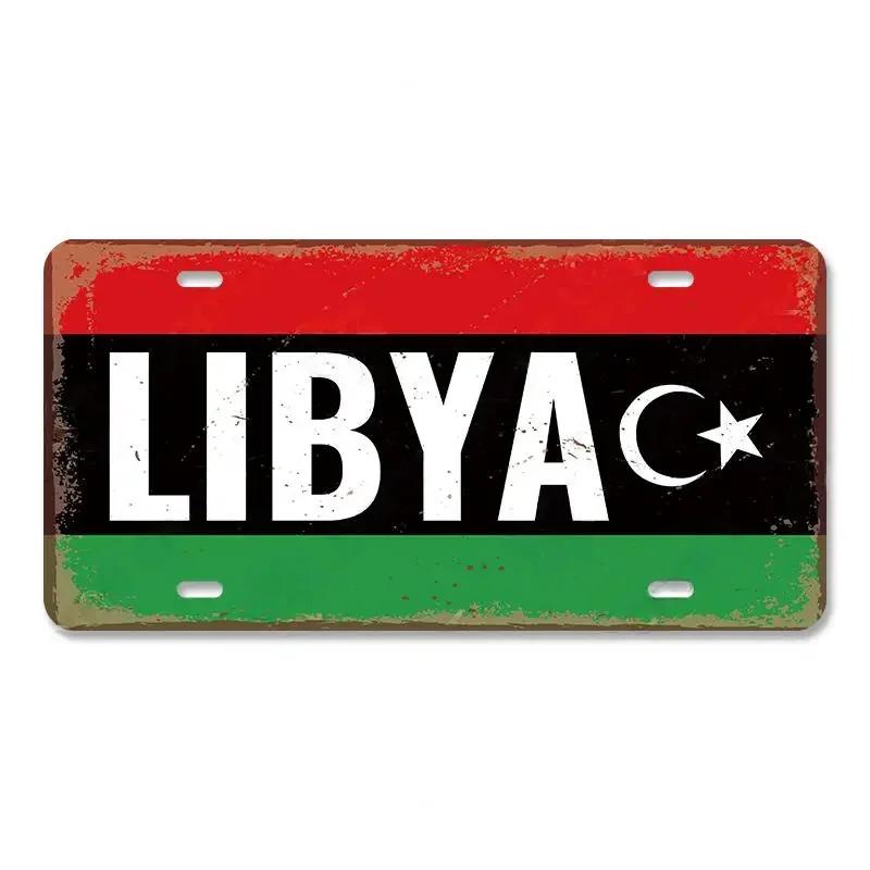 Support customization based on provided images Vintage Country Poster License Plates Saudi Arabia Singapore Thailand Metal Aluminum Sign For Bar Garage Club Home Wall Decor