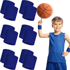 12 Pack Wristbands Sweatband for Women Men, Neon Colored Sport Wrist Bands, Tennis Football Basketball Sweatbands, Moisture Wicking Arm Bands for Working Out